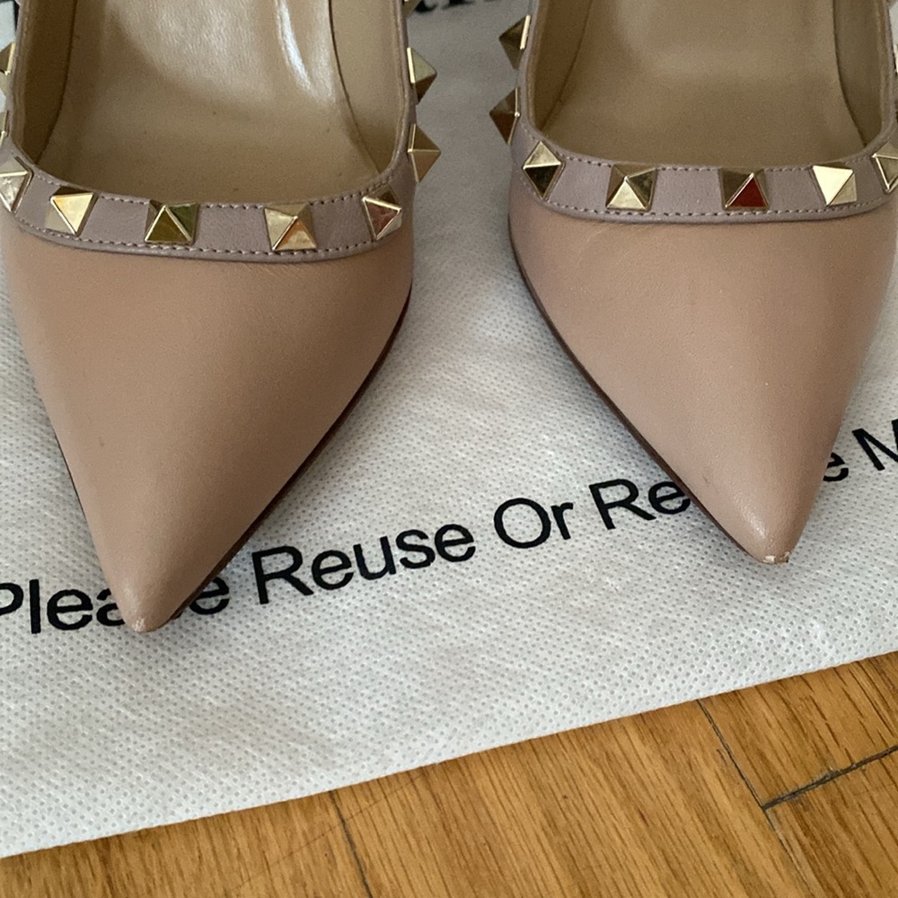 Auth. Valentino Rockstud Heels. Sz. 36. Nude. - Picture 4 of 14
